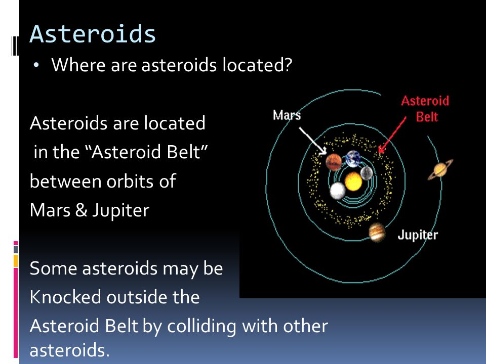 Where are asteroids on sale located